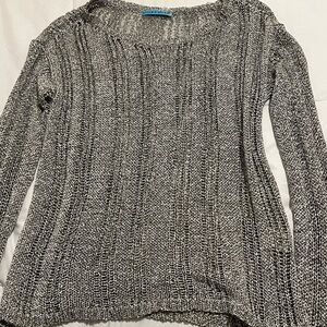 Alice + Olivia Black and White Knit Sweater